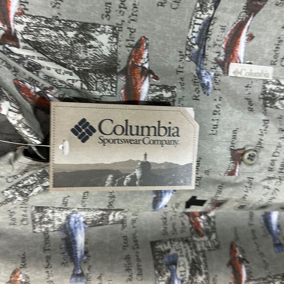 Columbia Shirt XXL Sight Fisher Print Short Sleeve NWT - Picture 10 of 14